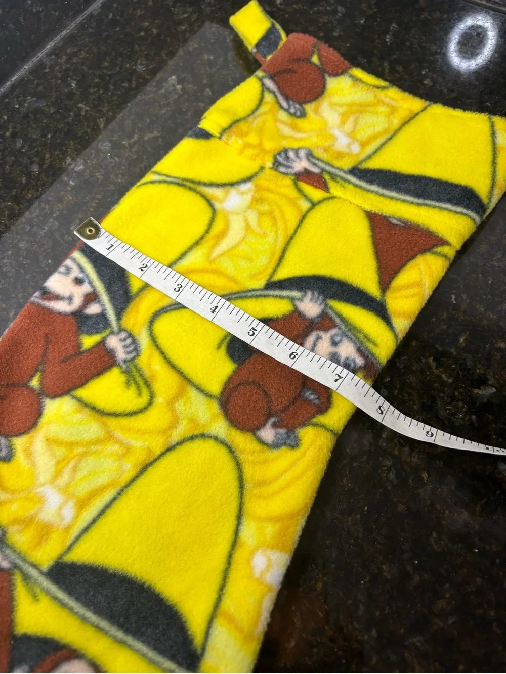 CURIOUS GEORGE Yellow Fleece Holiday Stocking